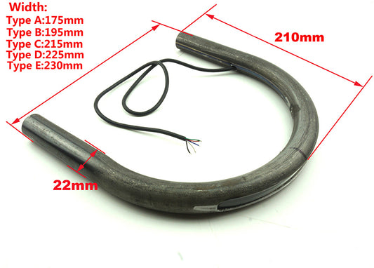 Motorcycle modified tail wing U-shaped tube